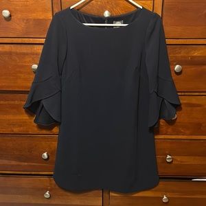 Vince Camuto tulip bell navy blue size 4 dress, lightly worn